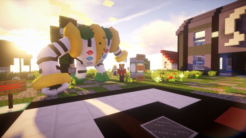 Minecraft Pixelmon: Gym Building & Kangaskhan Hunt - Pokenawa Server 