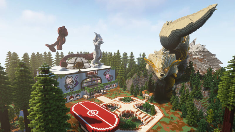 Pixelmon (Pokemon) EV Training area Minecraft Map